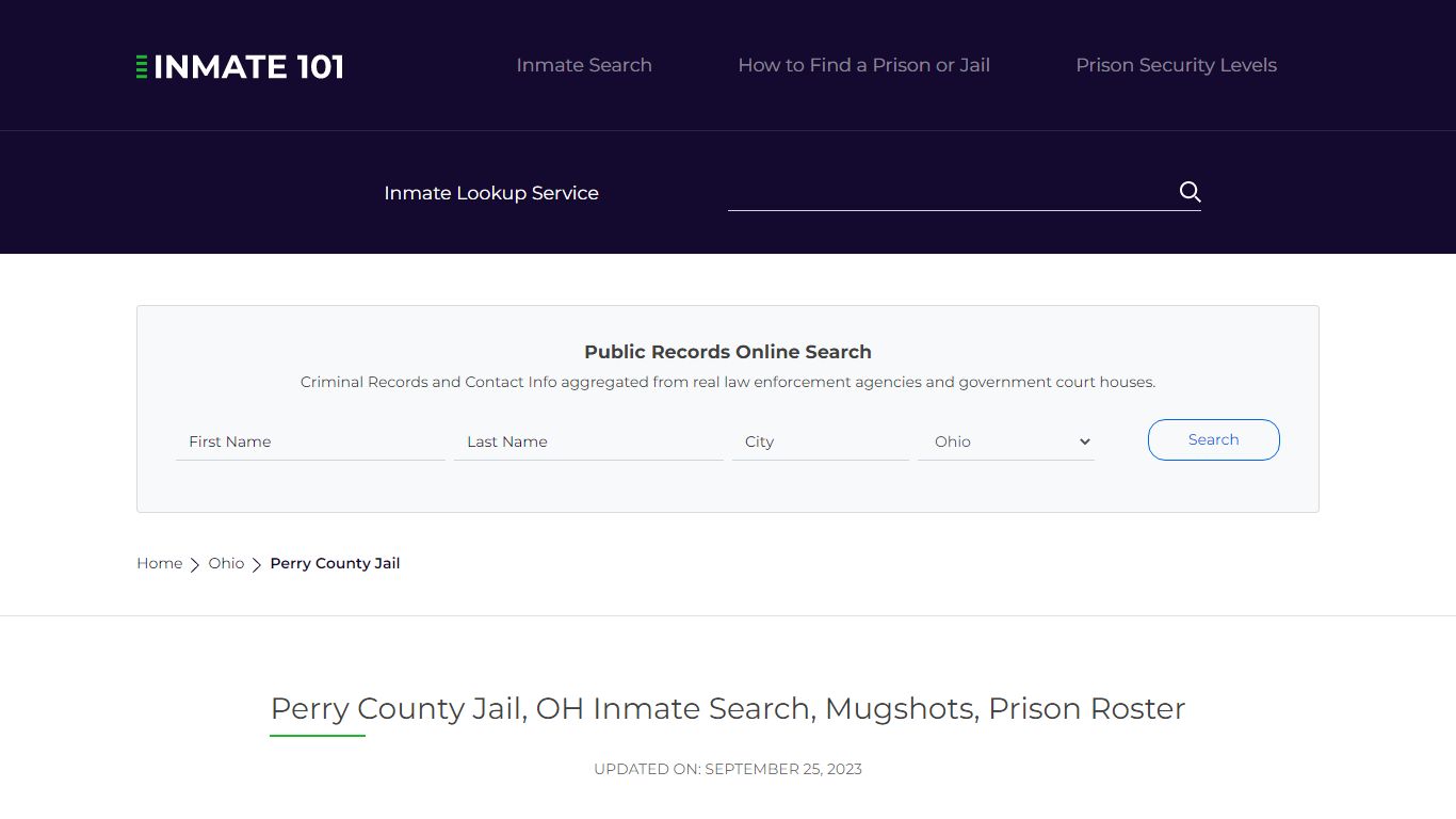Perry County Jail, OH Inmate Search, Mugshots, Prison Roster